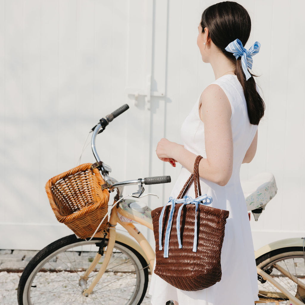 The Woven Leather Basket Bag