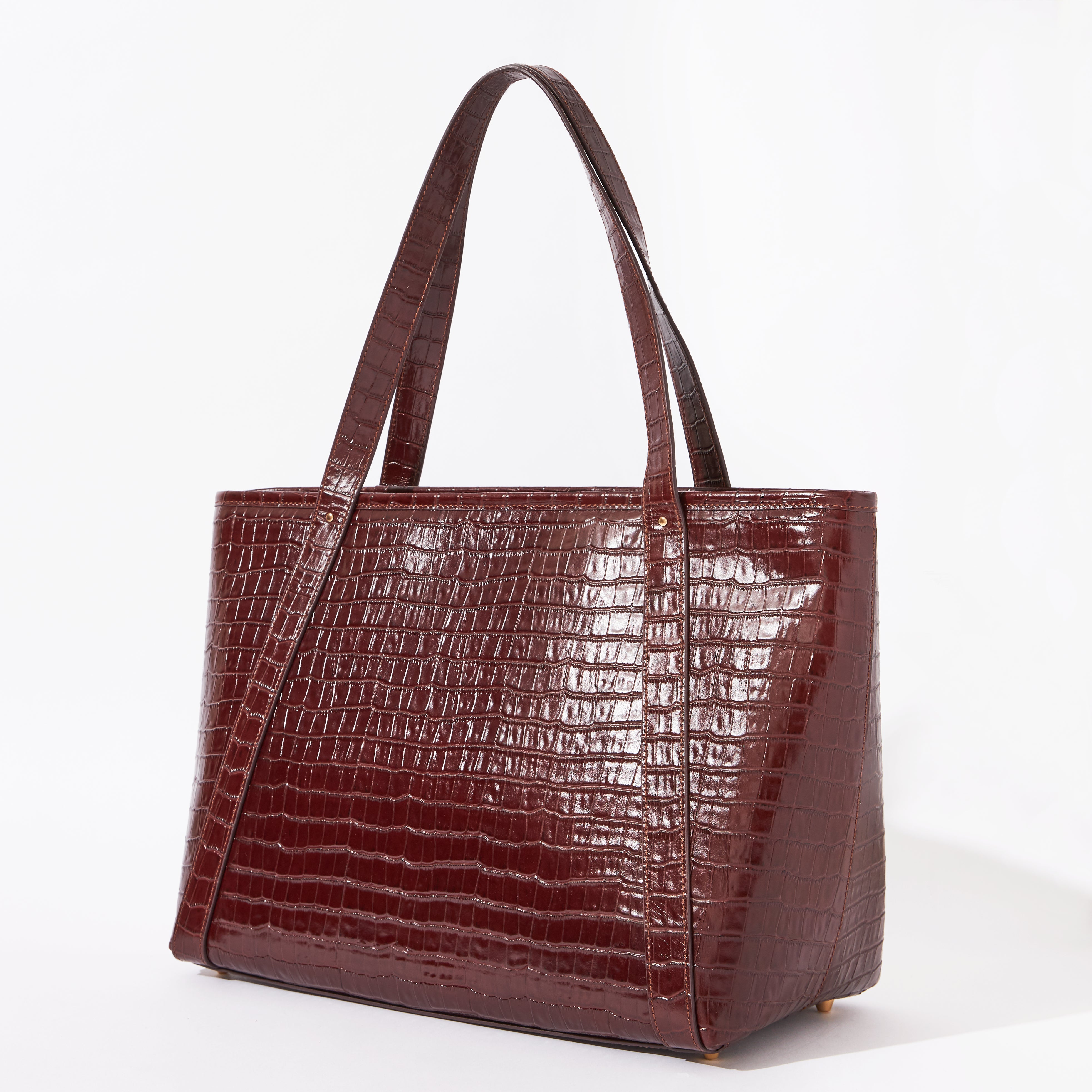 Brown croc tote Clearance
